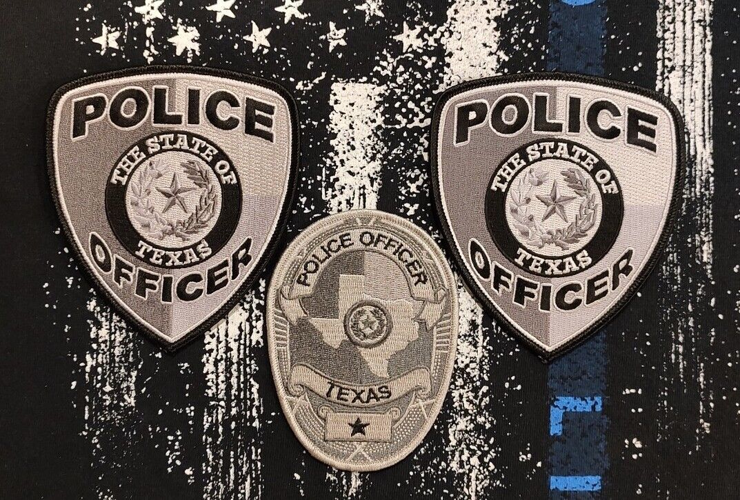 3pc Set of Subdued Generic Police Texas 