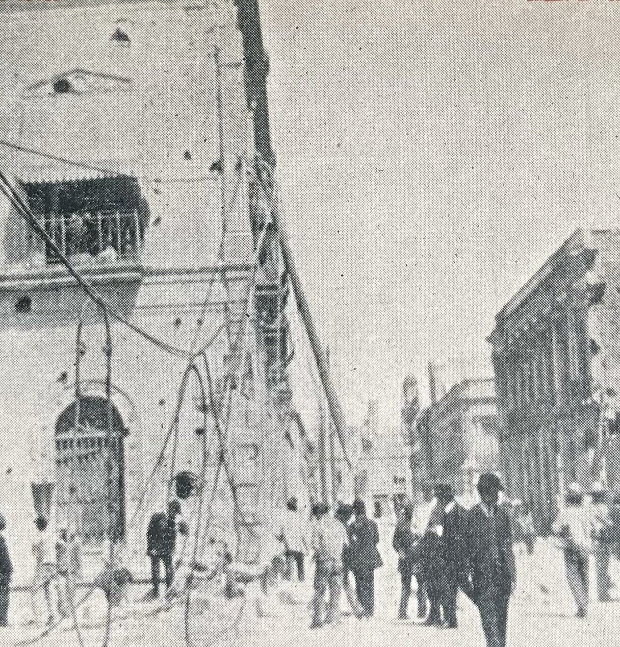 Postcard Mexico DF MEXICAN REVOLUTION 1913 North on Balderas from Avenida Juarez