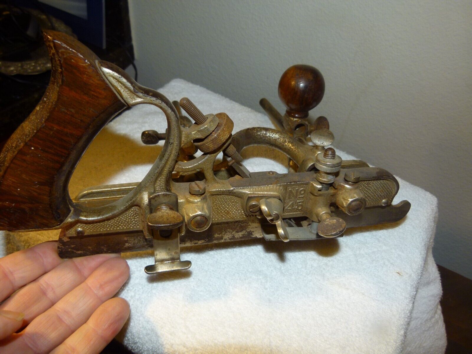 ANTIQUE TOOLS  STANLEY 45  COMBO PLANE MOST OF THE PARTS SOME OF THE CUTTERS