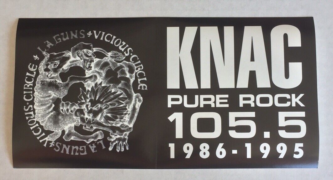 Pure Rock 105.5 KNAC Bumpersticker The Last Sticker LA Guns Tower Records NEW