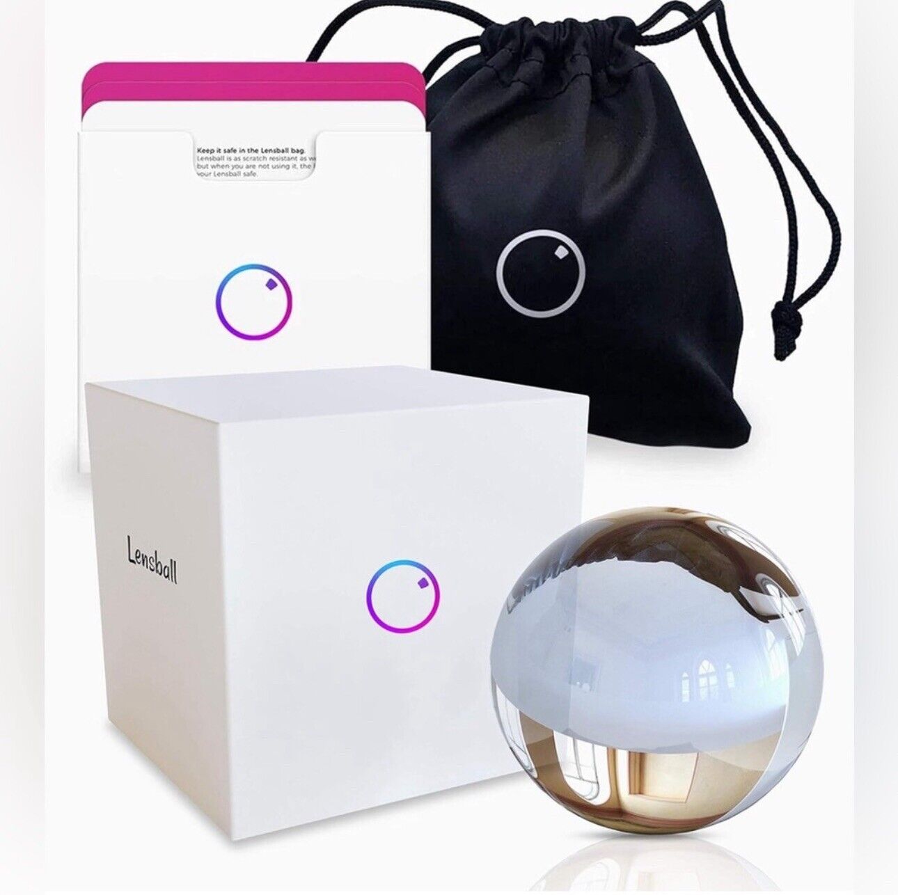 Lensball Pocket60mm,K9 Clear Crystal Ball photo Sphere + Microfiber Bag