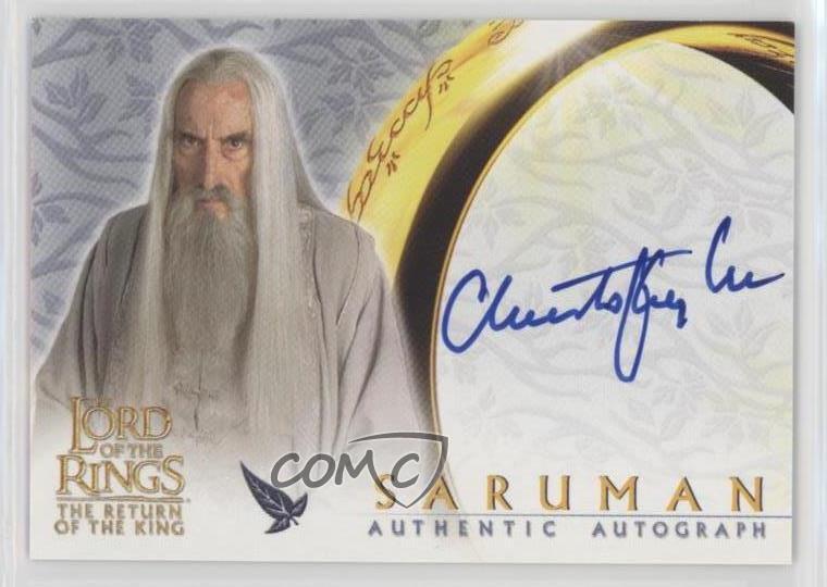 2003 The Lord of Rings: Return King Authentic Christopher Lee Saruman Auto ob9