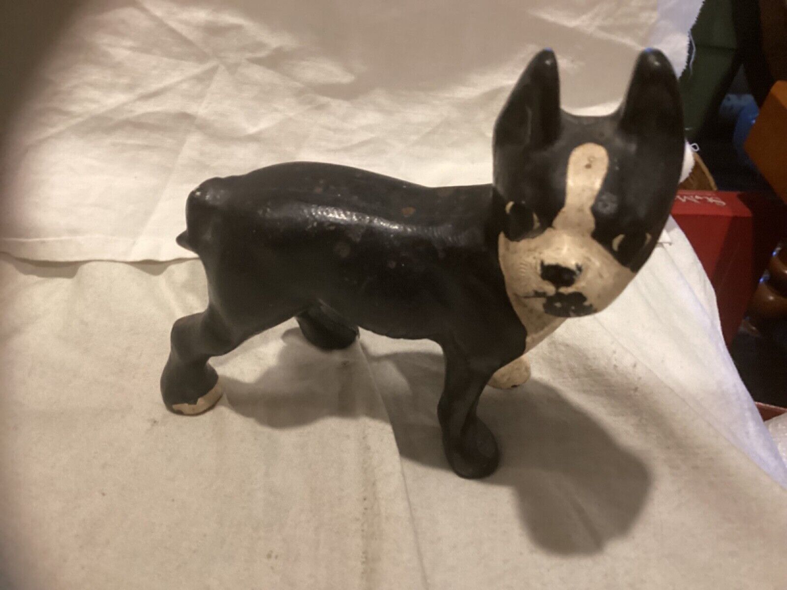 Antique Cast Iron Bulldog Figurine
