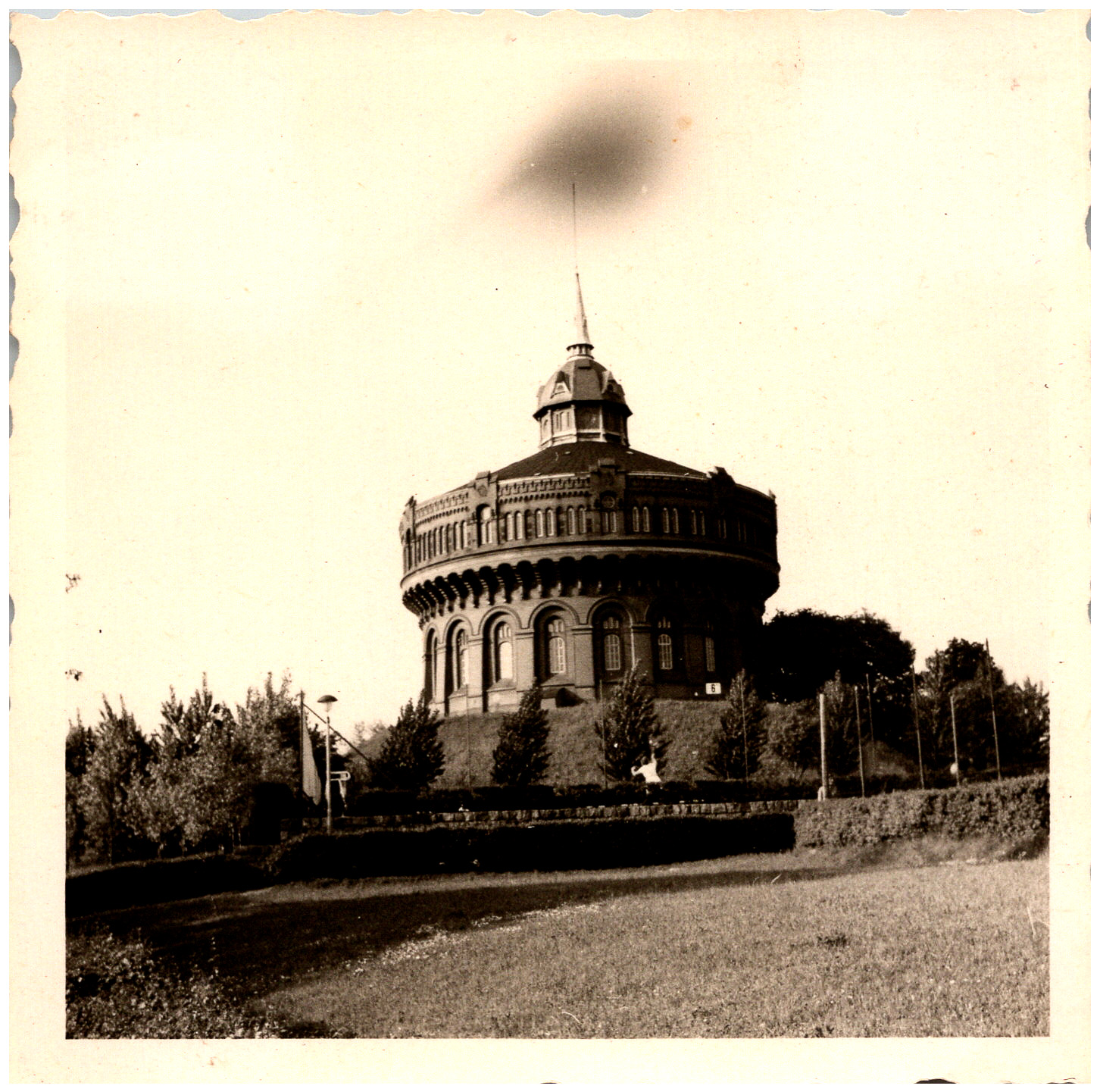 Wasserturm Ravensberg Water Tower in Kiel Germany 1920s Antique Photo
