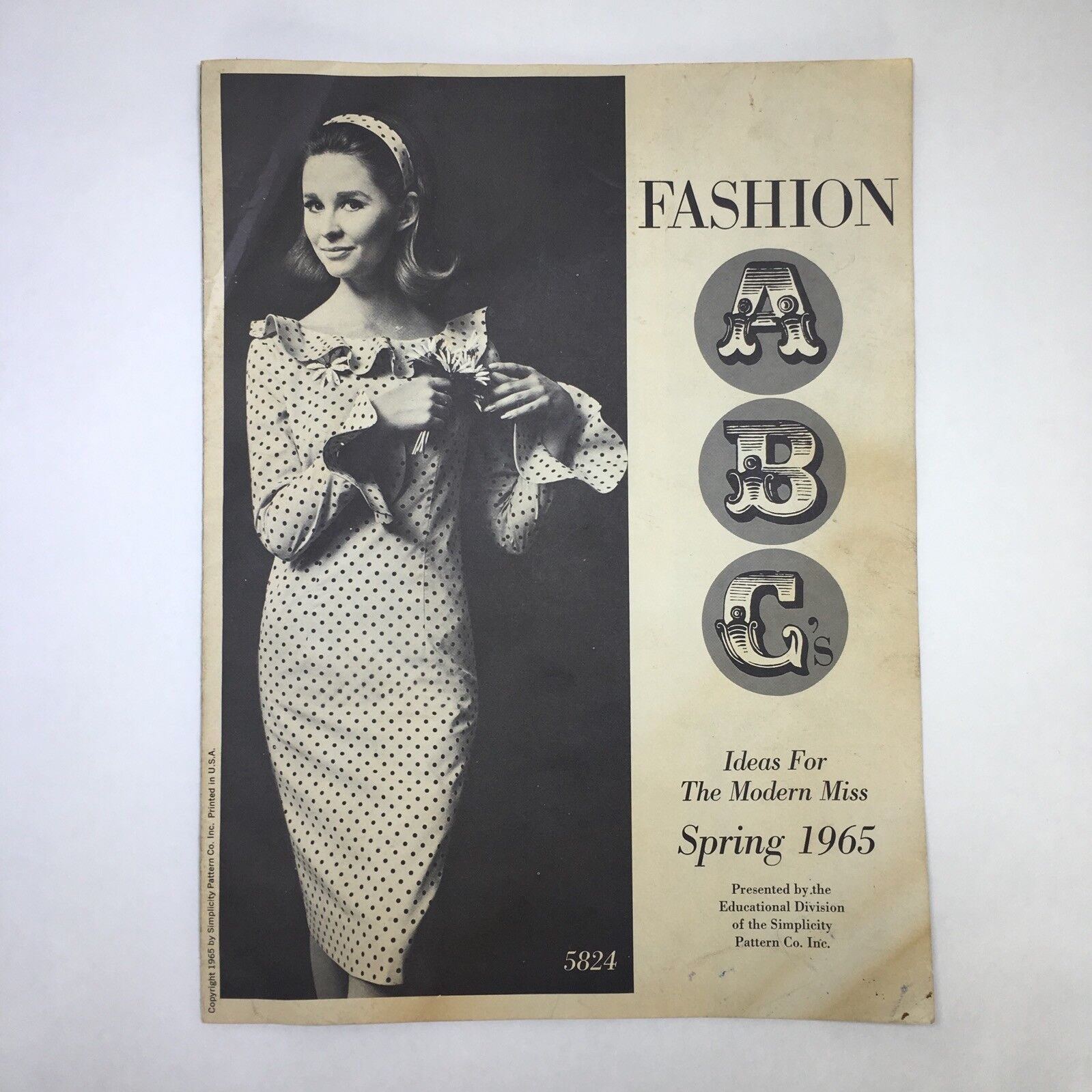 1965 SIMPLICITY Fashion ABC’s Ideas For Modern Miss Spring Retro Pattern Promo