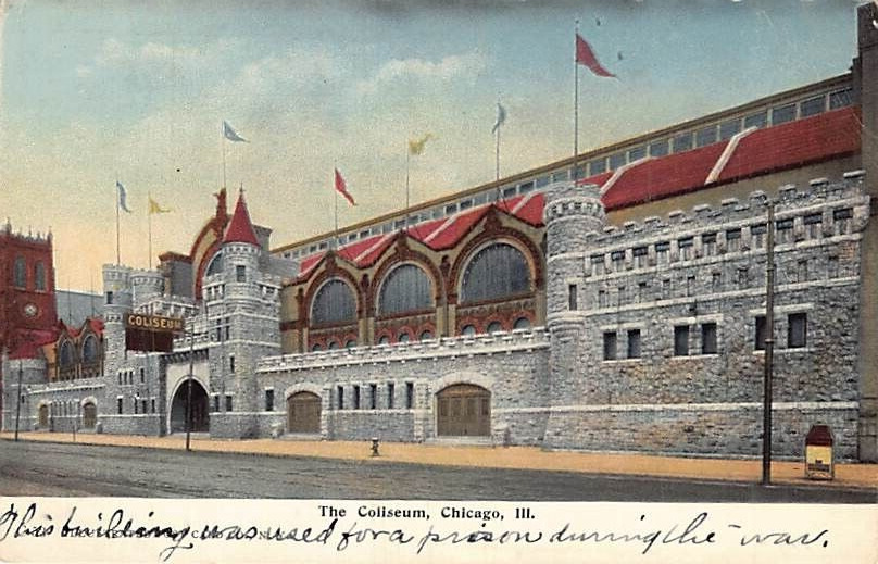 Postcard IL: Coliseum, Chicago, Illinois, Antique DB 1910\'s