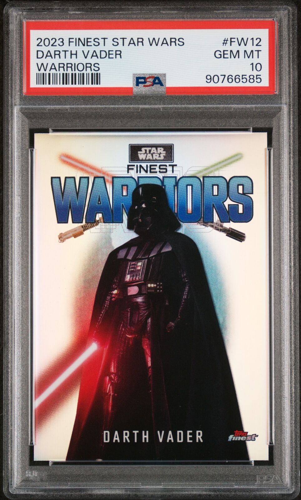 2023 Topps Finest Star Wars Finest Darth Vader Warriors #FW12 PSA 10 POP 1 