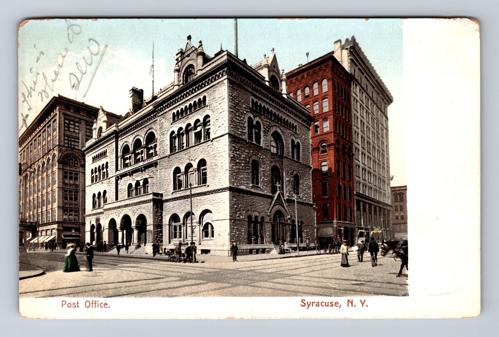 Syracuse NY-New York, United States Post Office, Antique, Vintage Postcard