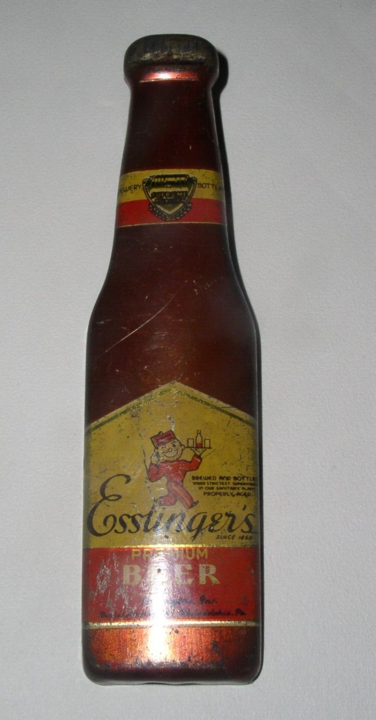 Esslinger's Premium Beer vintage figural  Metal Beer Bottle Opener