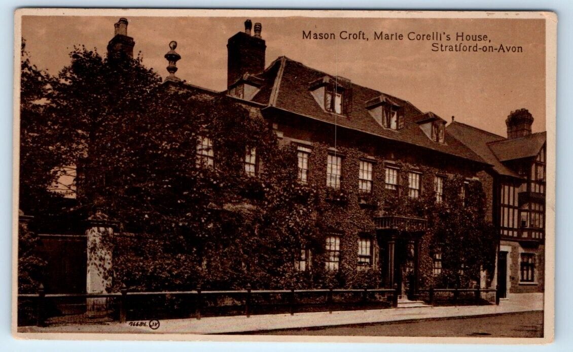 Mason Croft Marie Corelli\'s House STRATFORD ON AVON UK Postcard