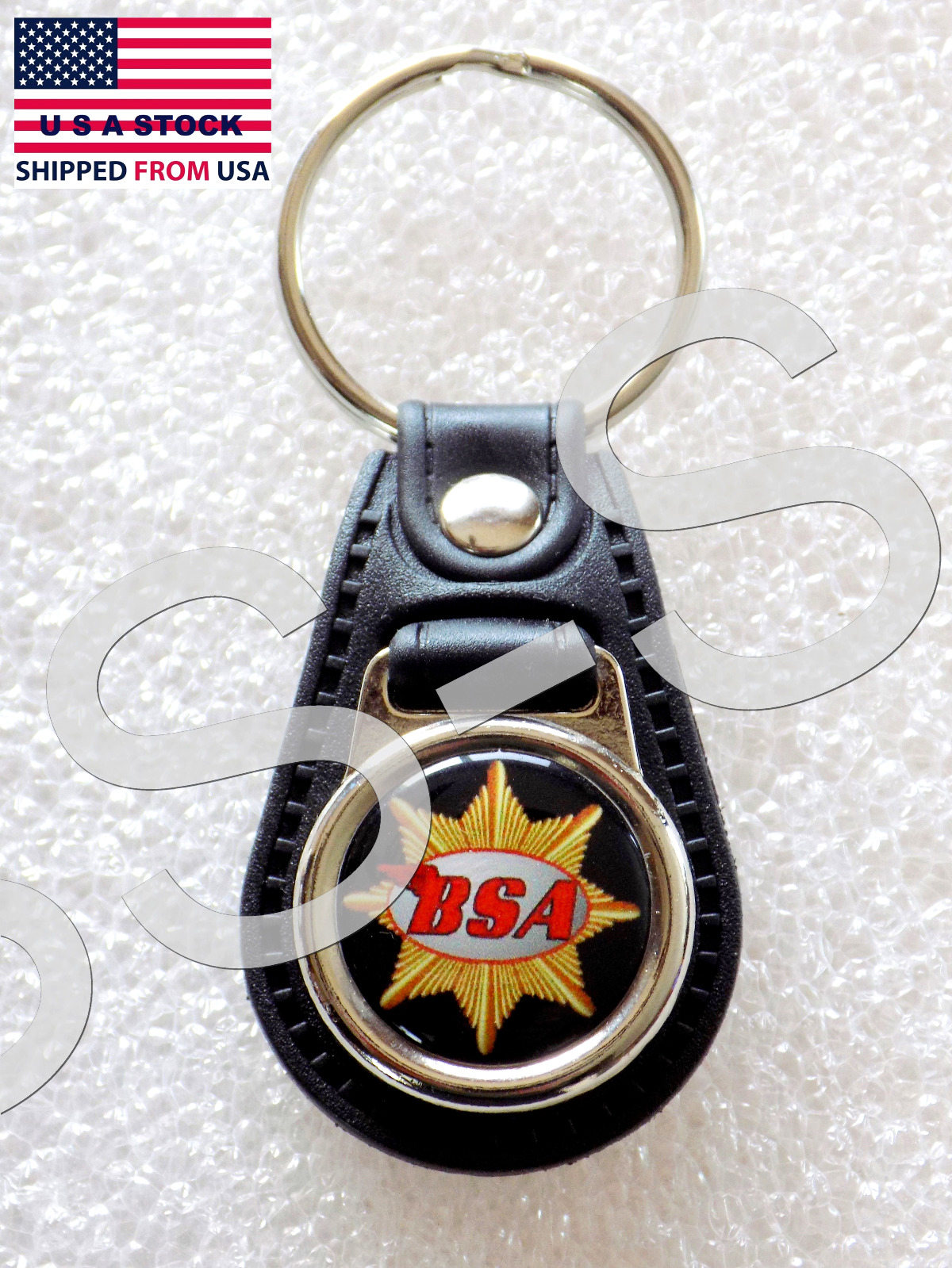 BSA KEY FOB MOTORCYCLES BANTAM GOLDEN FLASH ROCKET STAR PATCH PIN RING PLUNGER