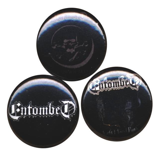 Entombed Set of 3 Buttons-Pins-Badges Left Hand Path death metal bathory