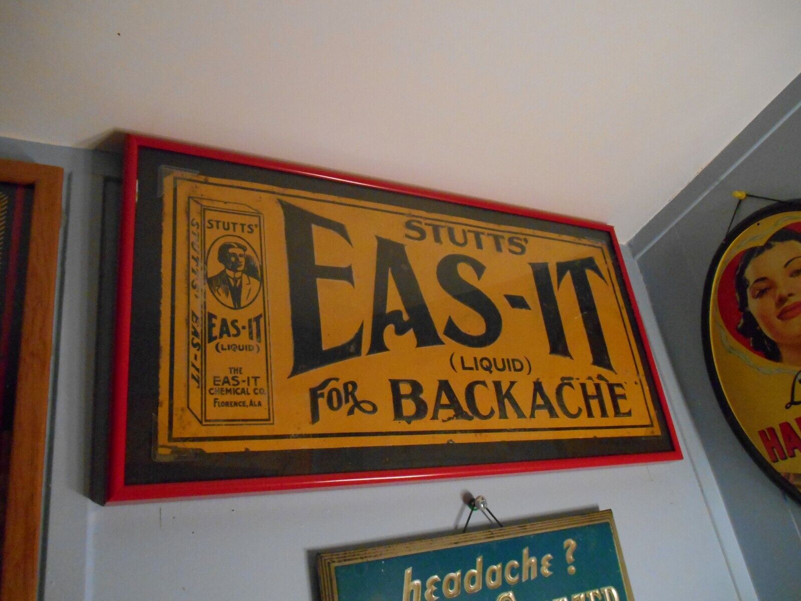 1928-1933 Original Drug Store Tin Tacker Sign