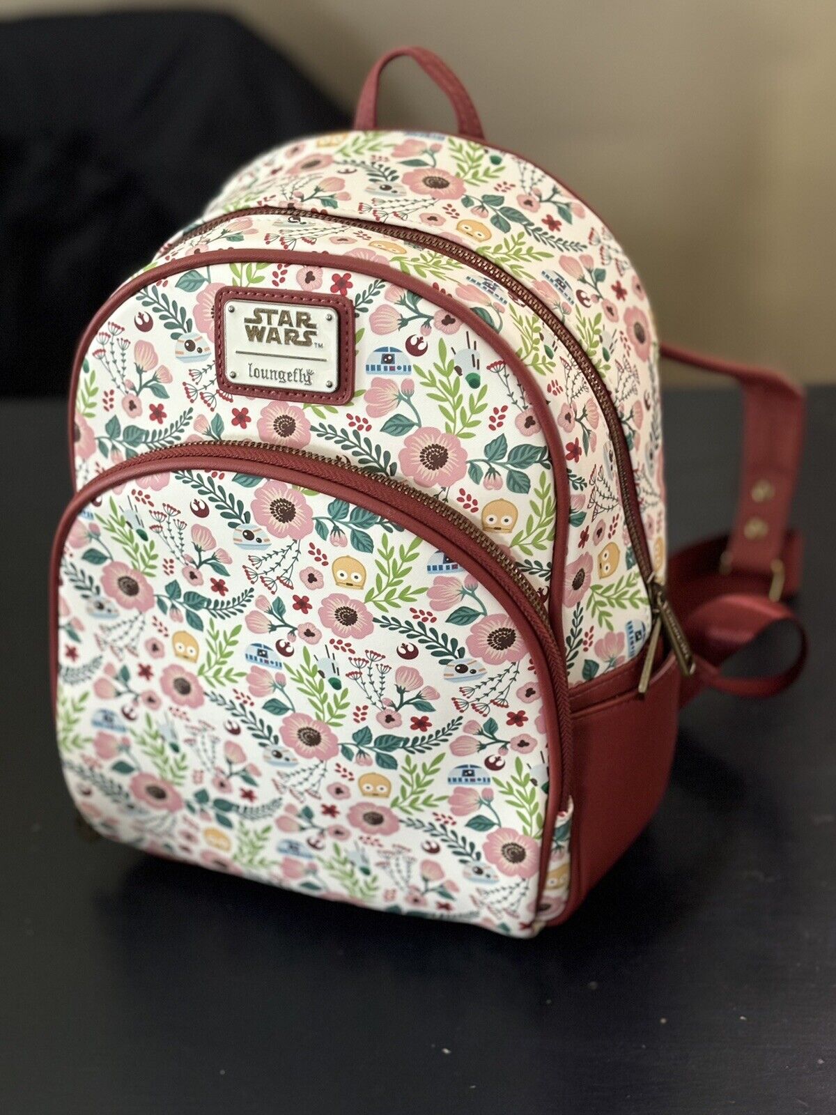 Loungefly Star Wars Droids Floral Mini Backpack