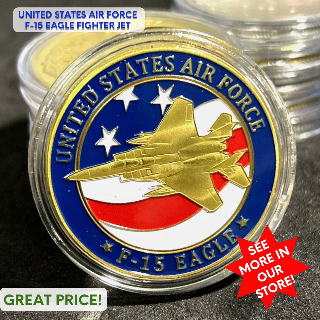 Challenge Coin-F-15 EAGLE TACTICAL FIGHTER AIRCRAFT Jet US AIR FORCE USAF