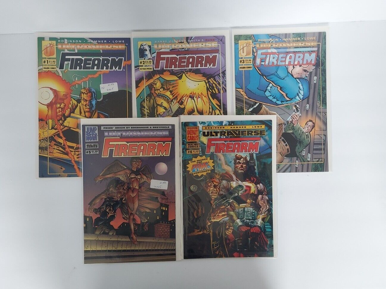 Malibu Comics Ultraverse FireArm Bundle of 5 #1-#6 (Missing #4)