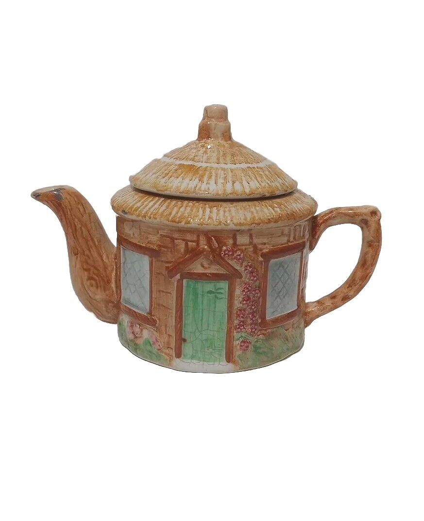 Vintage Sylva Ceramics Made In England Cottage Teapot