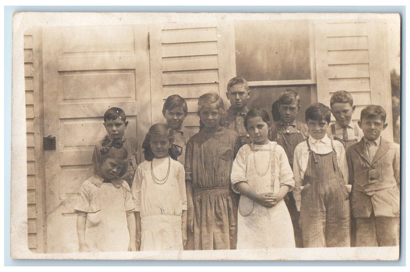c1910\'s Students Childrens At School RPPC Photo Unposted Antique Postcard