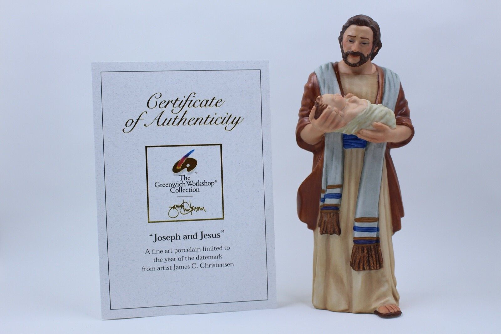 Joseph and Jesus - James Christensen porcelain Nativity (Free Shipping)
