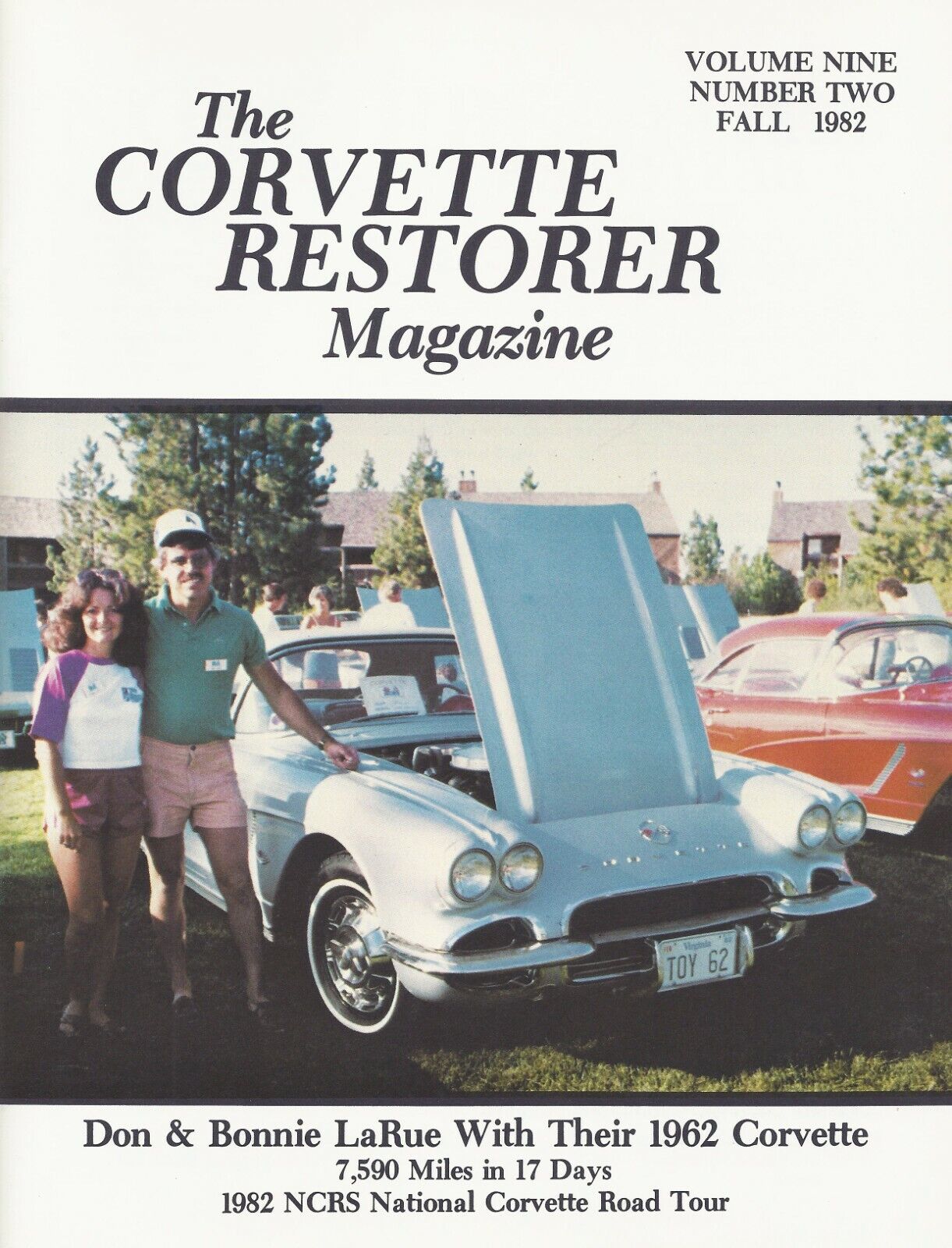 NCRS The Corvette Restorer Magazine 9#2 Fall 1982 1958 - 1962 Dash Pads #3