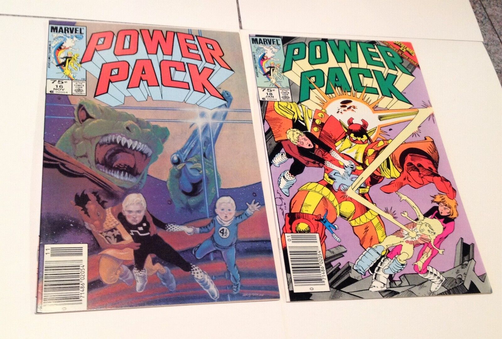Power Pack #16 #18 1985 1986 Canadian Newsstand Price Variants Rare