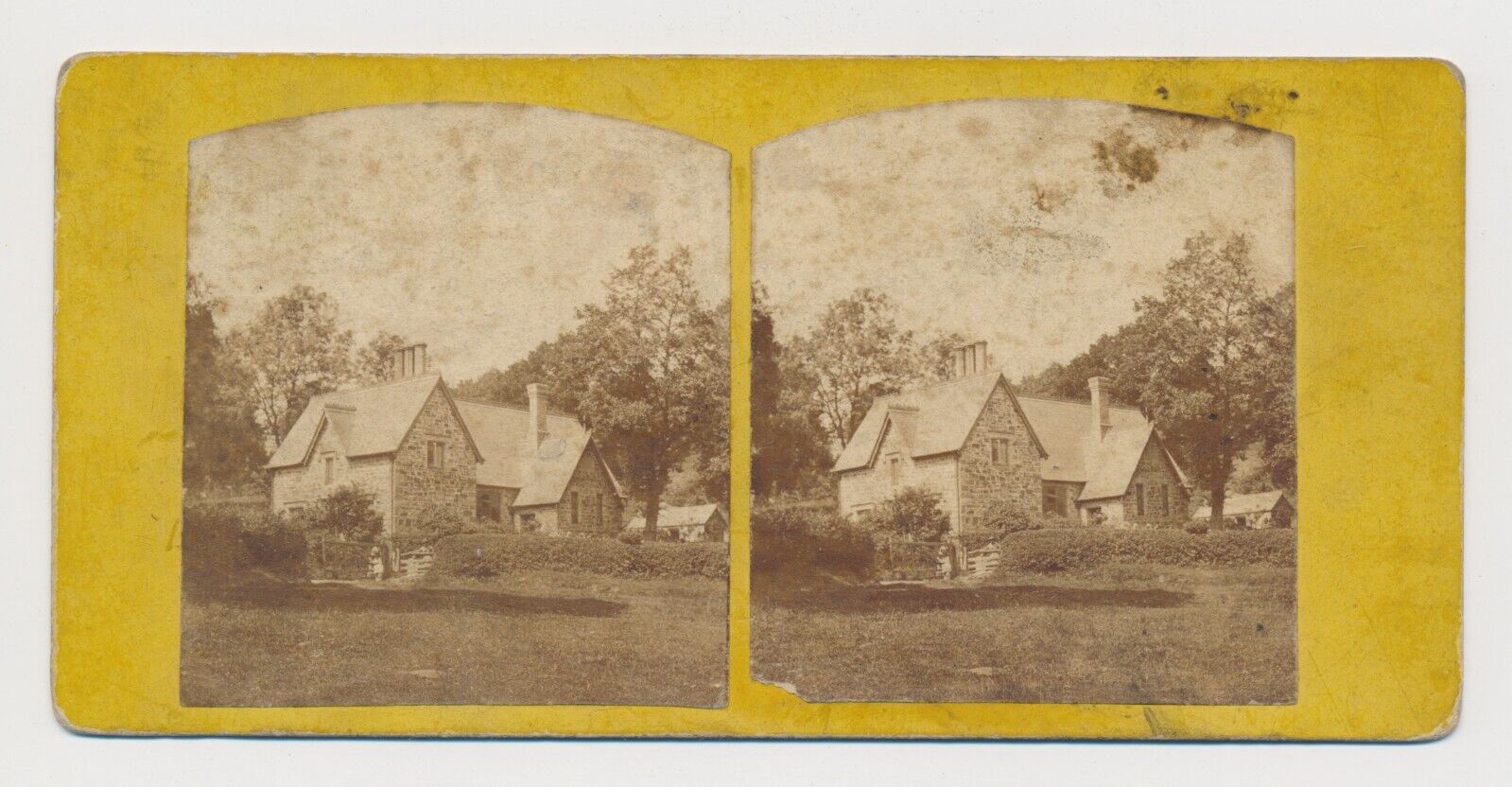 Stereoview c1860s Unidentified Building in England? Wales?