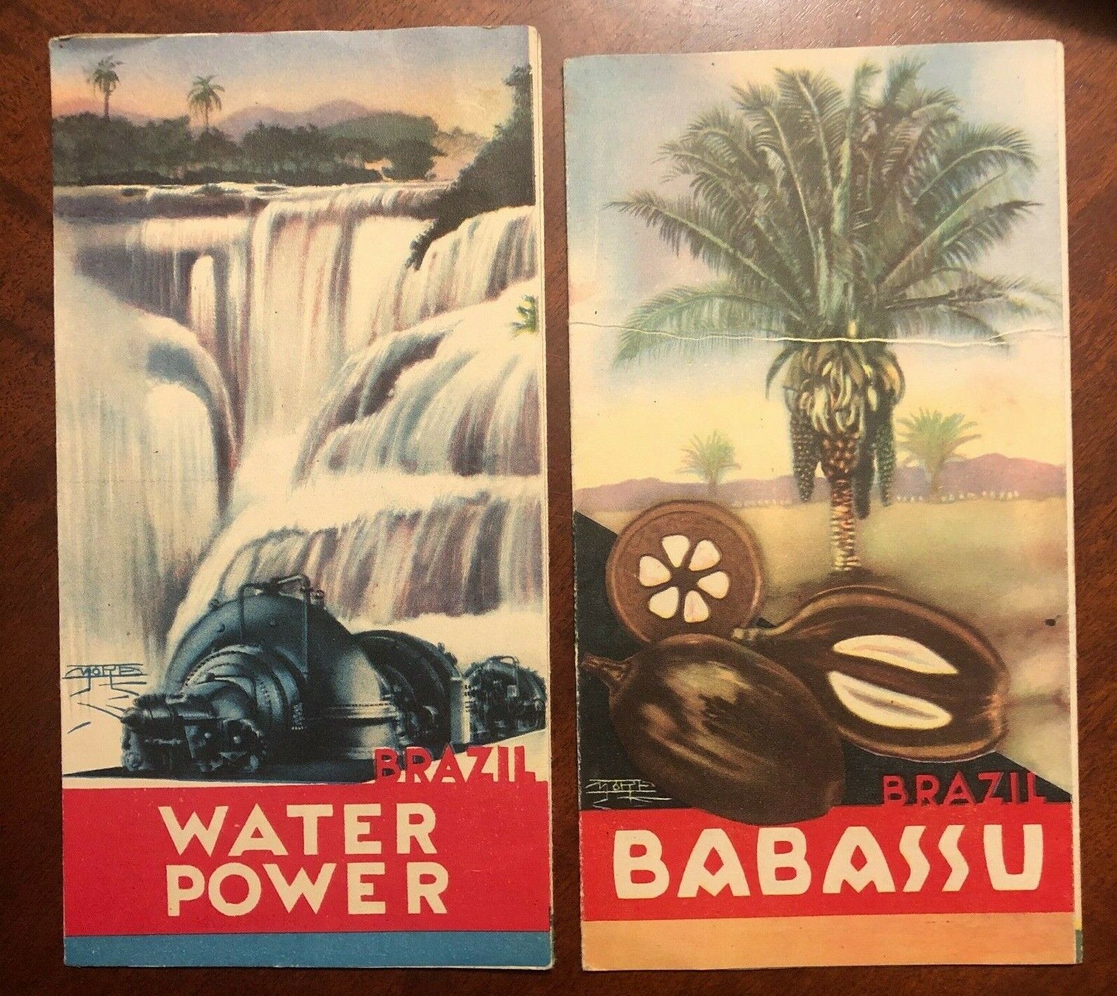 RARE 1939 New York World\'s Fair Brazil Brochures Water Power and Babassu