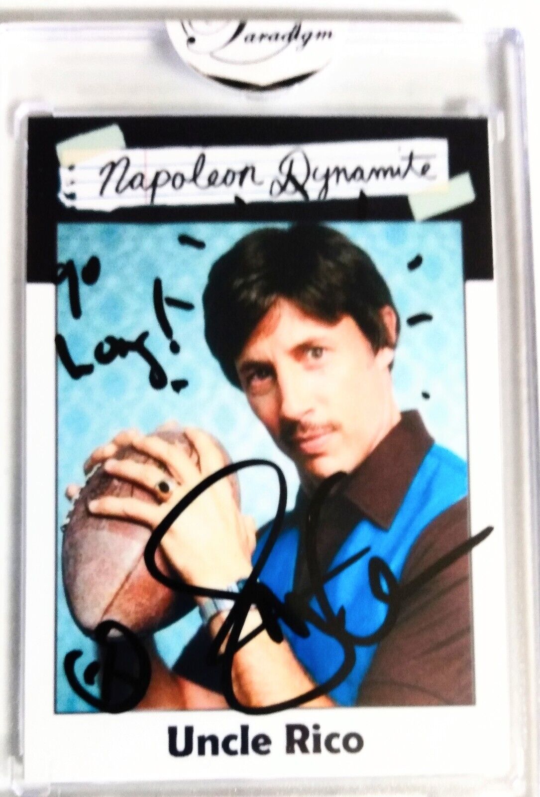 -Napoleon Dynamite-Uncle Rico Signed/Autograph/Auto Certified Movie Trading Card