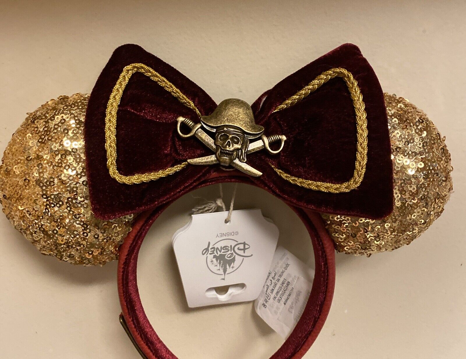 Disney Parks Loungefly Pirates Of The Caribbean Minnie Sequin Ears Headband NEW