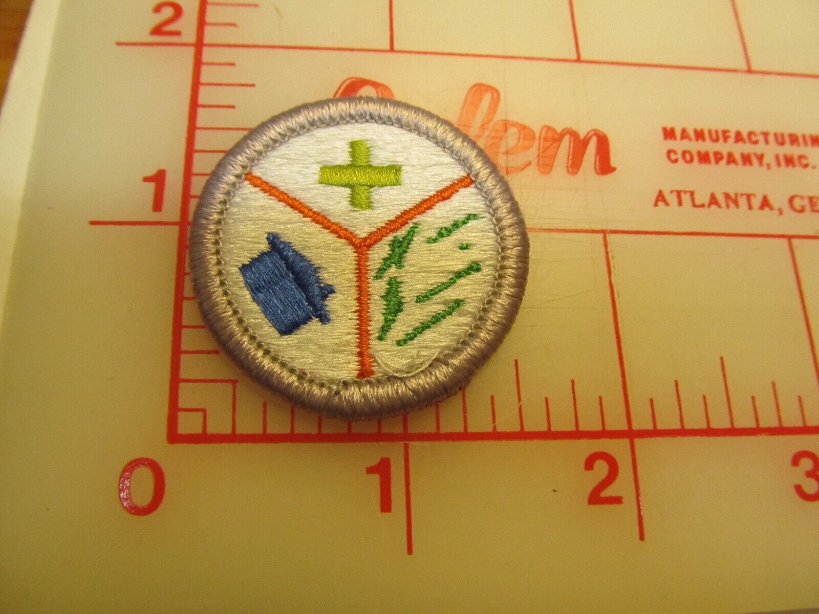 Scout stuff backed EMERGENCY PREPAREDNESS merit badge emblem patch (yZ)