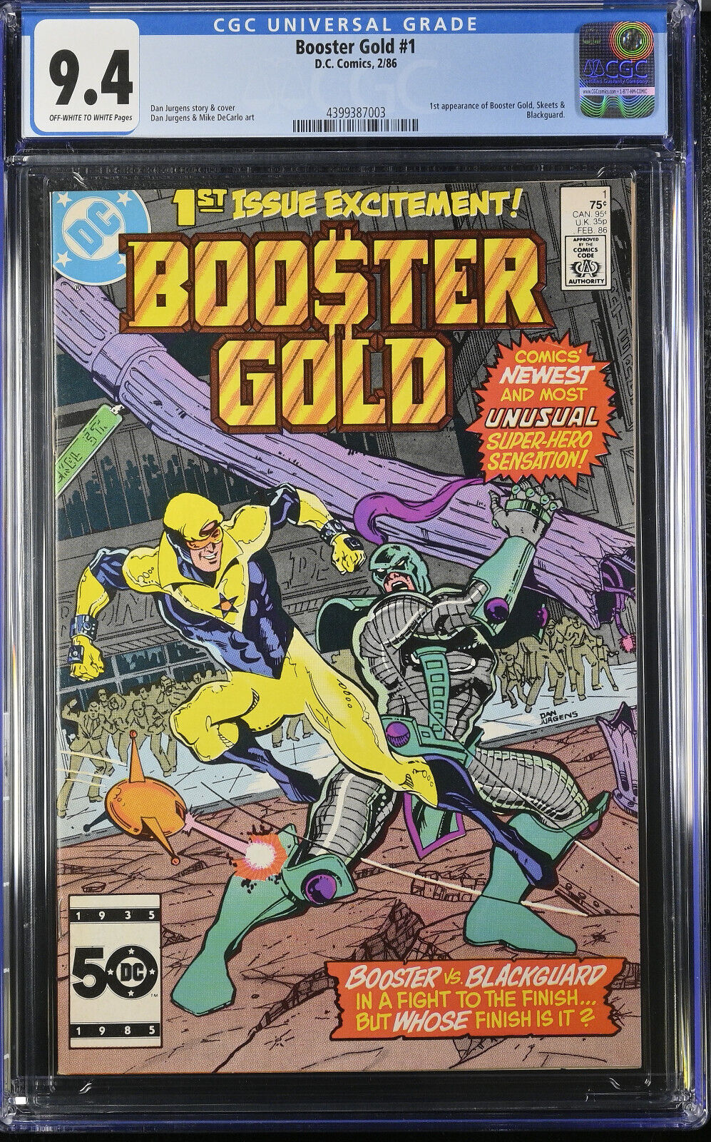 Booster Gold #1 - D.C. Comics 1986 CGC 9.4 1st appearance of Booster Gold, Skeet