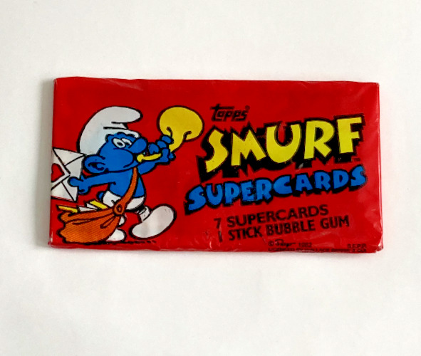 Vintage 1982 Topps Smurf Supercards Wax pack