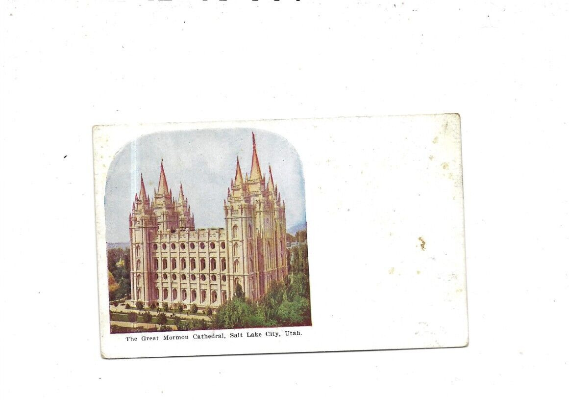 Vintage Postcard The Great Mormon Cathedral Salt Lake City Utah