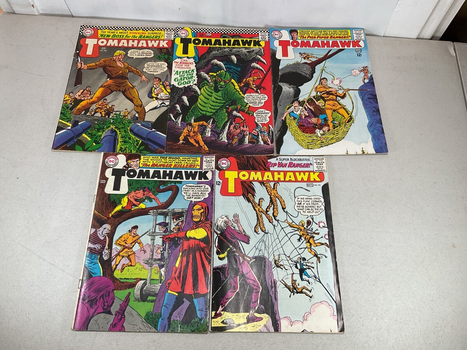 5 DC Comics Tomahawk #94, 96, 98, 105, 108 FN Mid Grade Lot