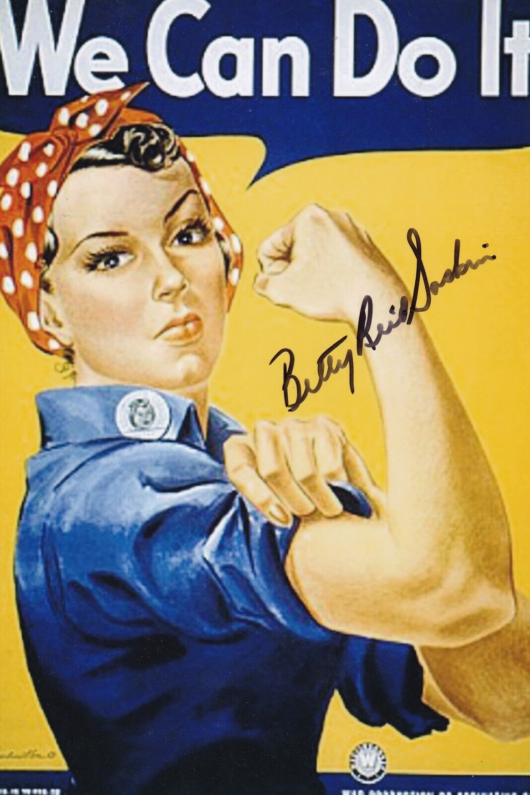 Betty Reid Soskin Signed Autographed 4x6 Photo WWII Rosie the Riveter Rare