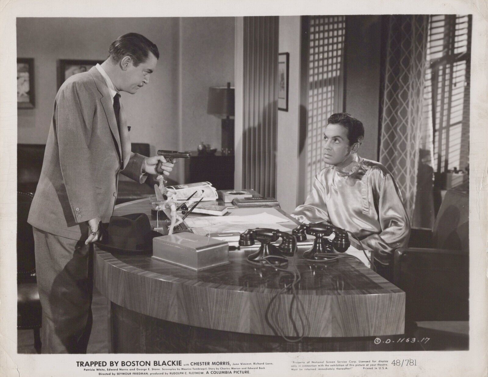 Chester Morris + Richard Lane in Trapped by Boston Blackie (1948) ❤ Photo K 367