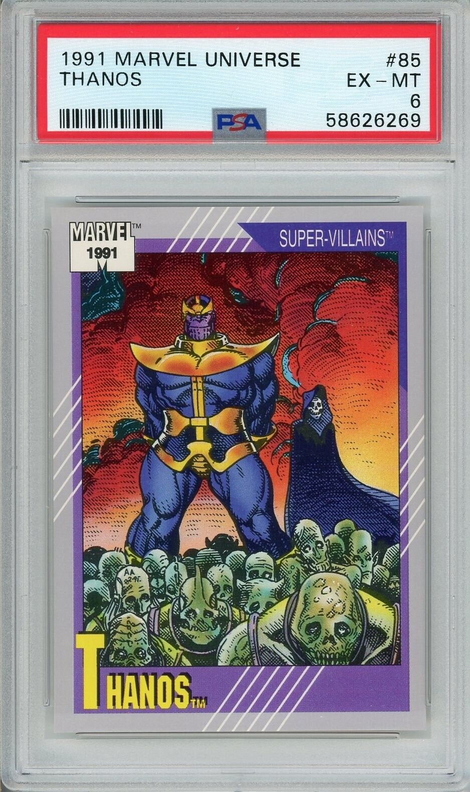 1991 Marvel Universe 85 Thanos  PSA 6