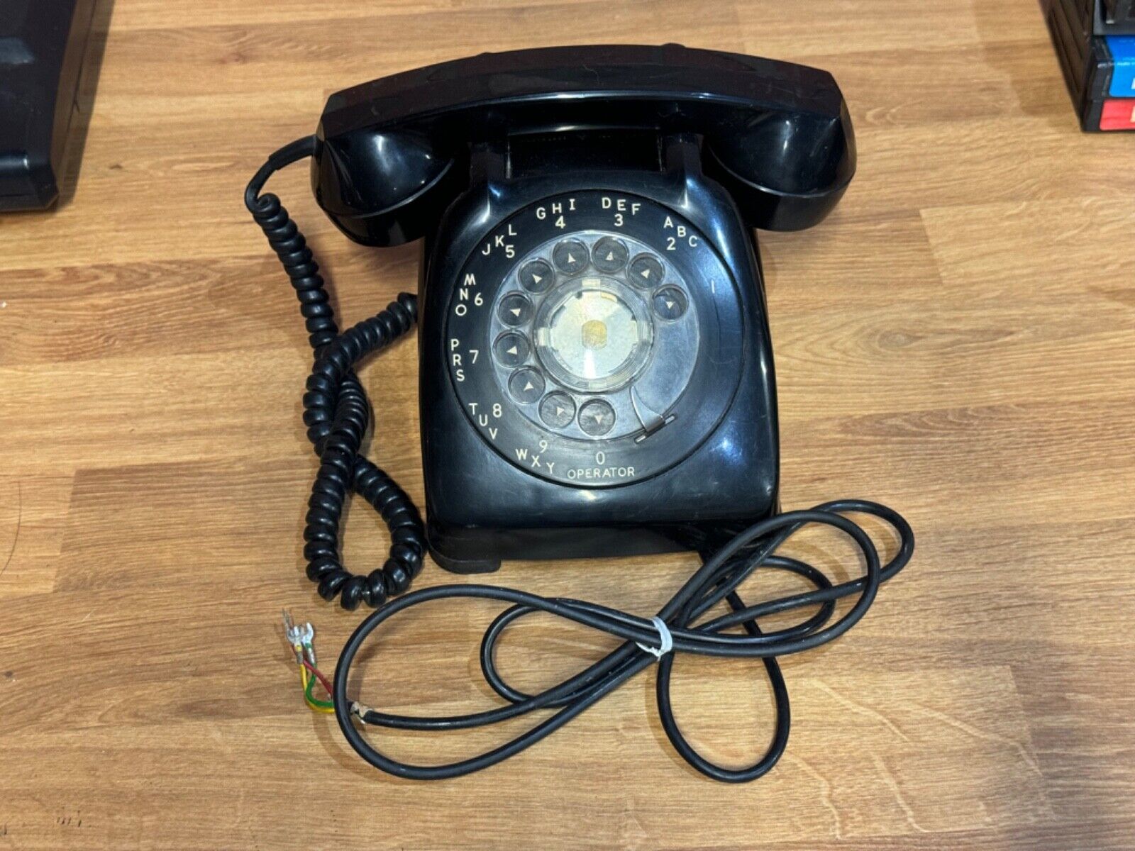 Vintage Automatic Electric Rotary Desk Telephone - Black - UNTESTED