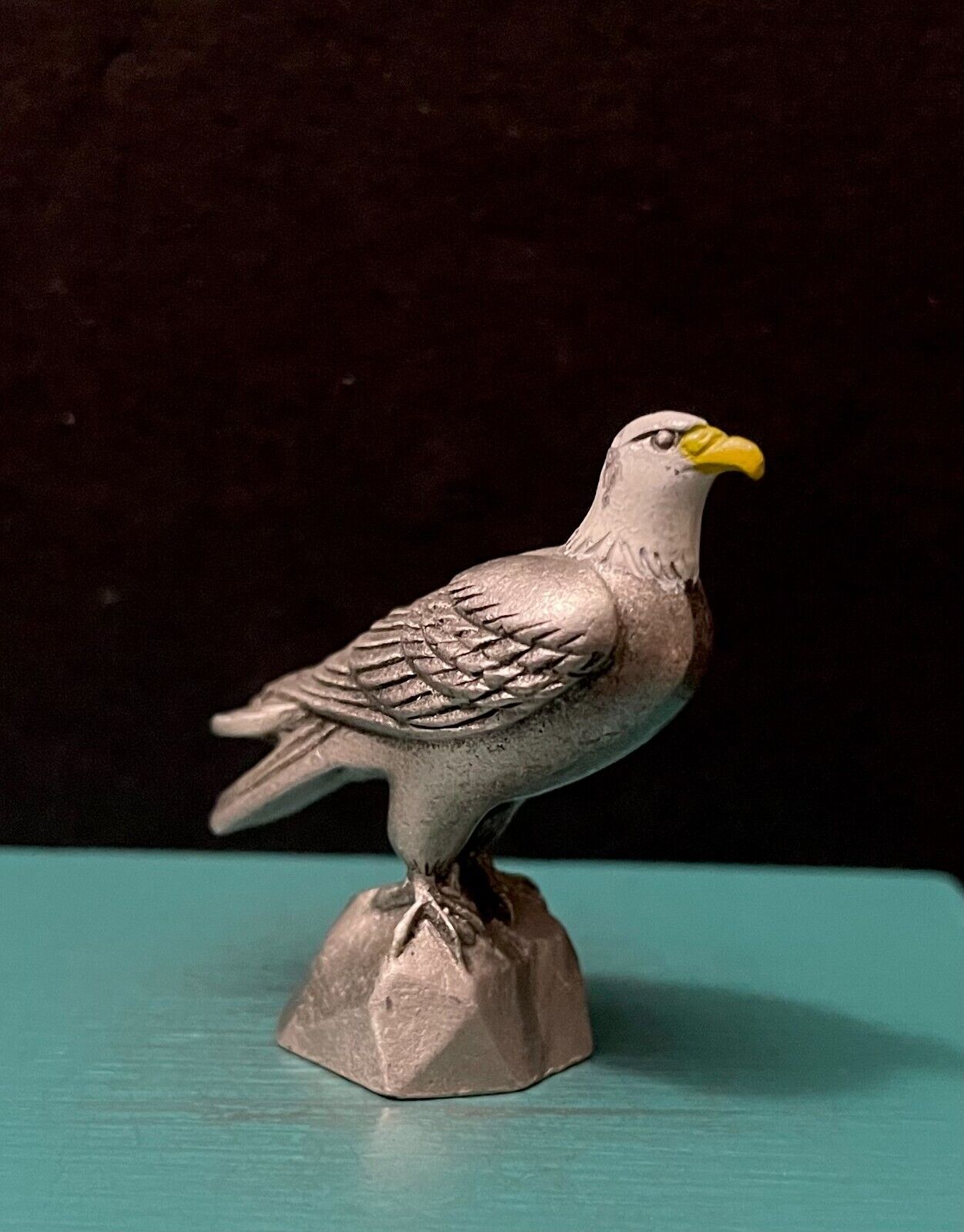 GS Lamb Pewter Am Bald Eagle Bird Watch Wildlife Audubon Diorama Mini Figurine