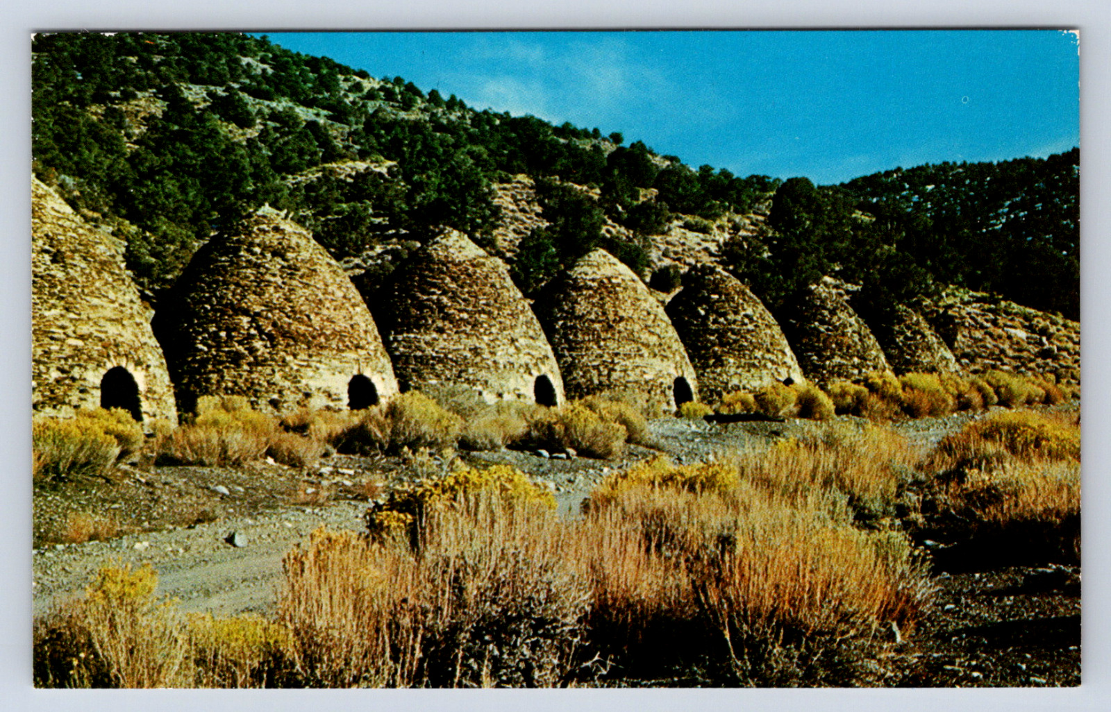Vintage Postcard Charcoal Kilns Wildrose Canyon Death Valley