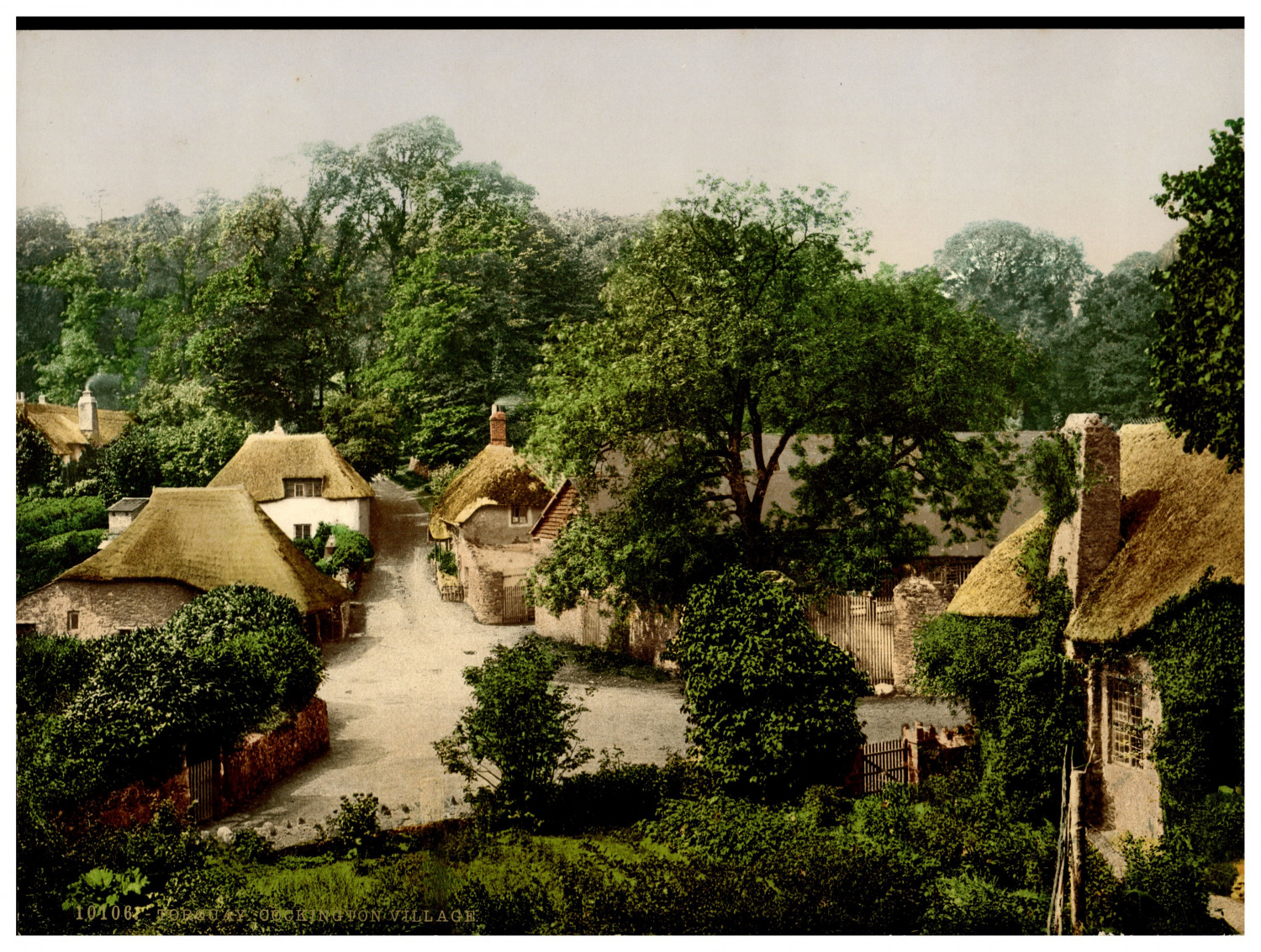 England. Torquay. Cockington Village. Vintage Photochrome by P.Z, Photochrome Z