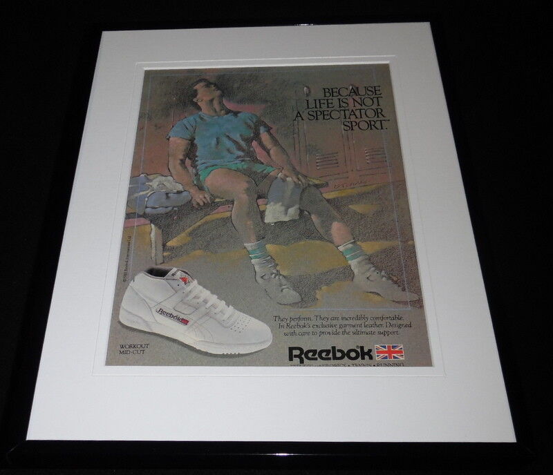 1986 Reebok Workout Mid-Cut Framed 11x14 ORIGINAL Vintage Advertisement