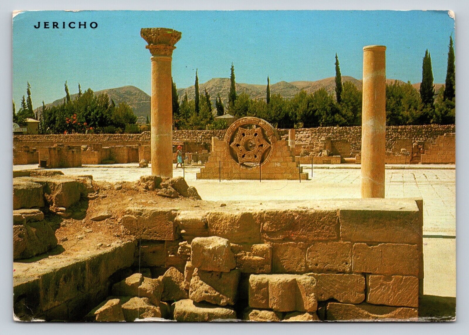 Hisham's Palace Near Jericho Landscape View 4x6 VINTAGE Postcard 1547