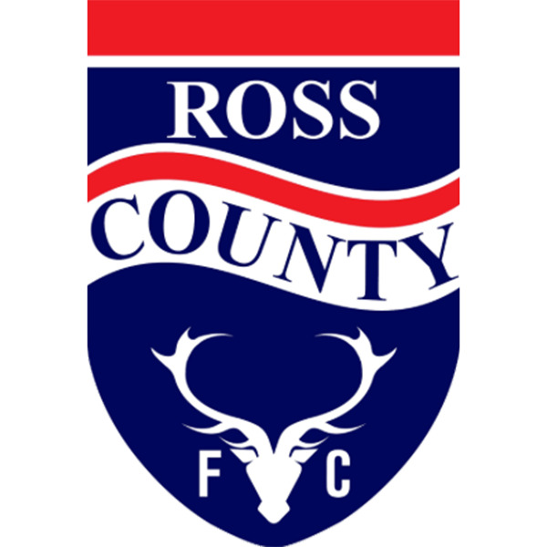Ross County FC Stickers White Vinyl X 3