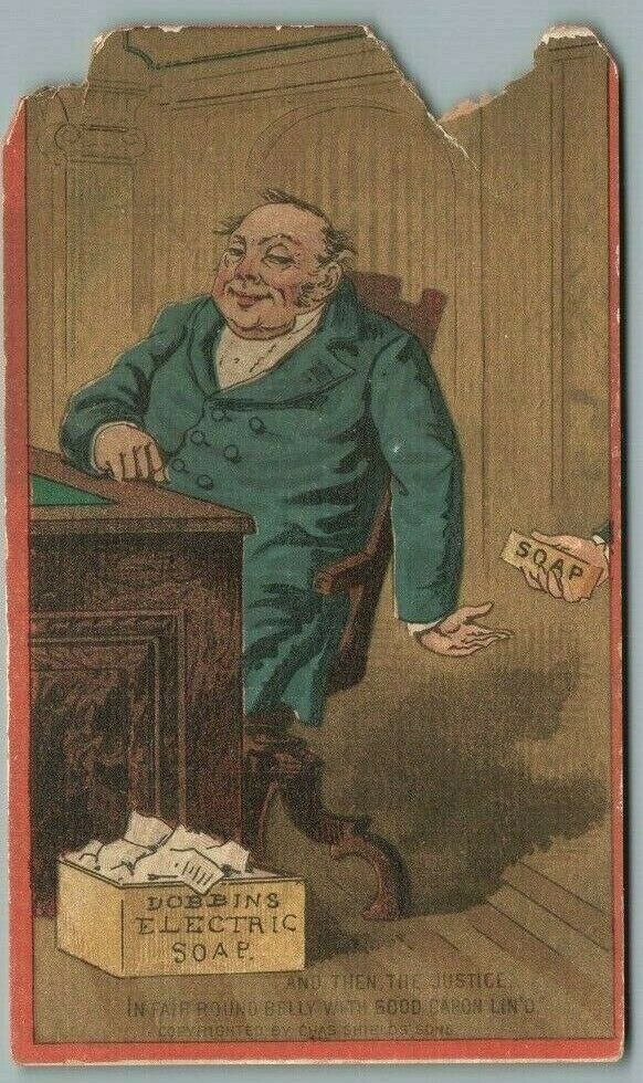 1880s-90s Dobbins Electric Soap Card No. 8 I.L. Cragin & Co. Trade Card