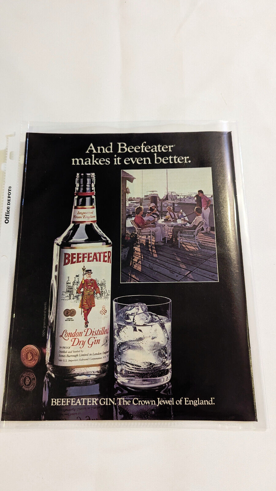 1984 Beefeater London Dry Gin Original Vintage Print Ad - (8.5 x 11\