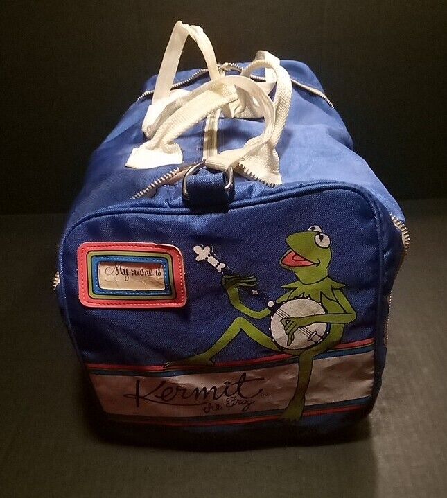 Rare 1979 Muppet\'s Bag Kermit the Frog Child\'s Duffle Bag Vtg 