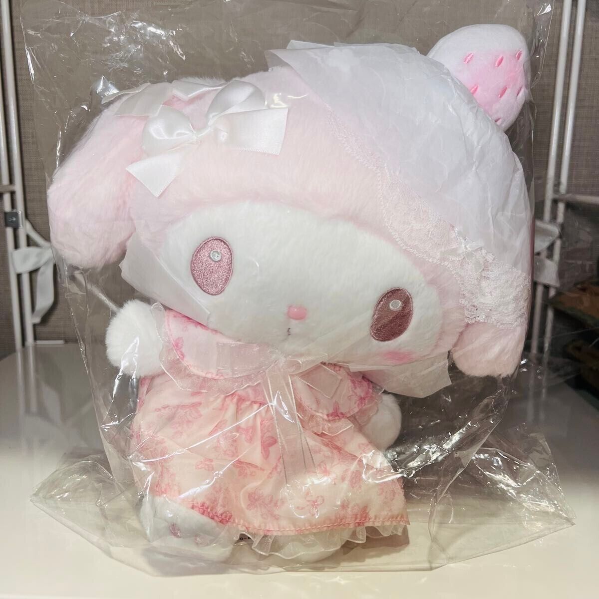 Sanrio My Melody Birthday Doll Plush Doll White Strawberry Tea Time from Japan