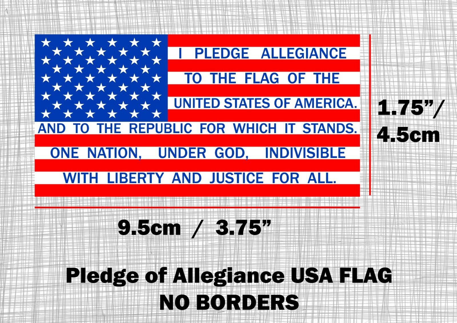 50PCS American Flag Pledge of Allegiance Sticker USA Gloss Waterproof UV Resist