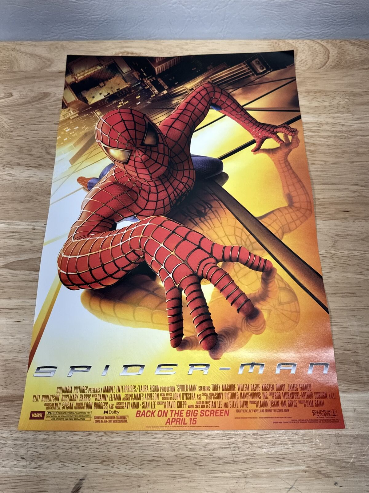 PERFECT CONDITION Spider Man 2002 AMC Re-release 2024 Poster Tobey MacGuire